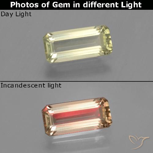 1.22ct 天然 アーシーイエロー カラーチェンジディアスポラ, エメラルドカット, VVS-VS