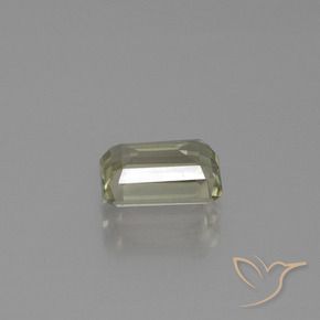 1.04カラットの天然非常に薄い黄色色が変わるダイアスポア、八角形 / エメラルドカット、VVS-VS