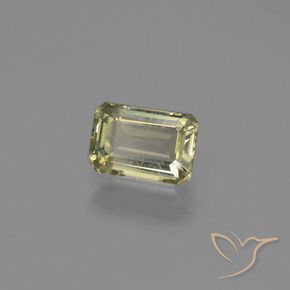 1.05カラットの天然茶色がかった黄色色が変わるダイアスポア、八角形 / エメラルドカット、VS