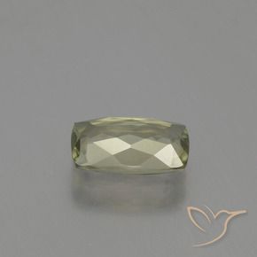 1.15カラットの天然ライトゴールデンイエロー色が変わるダイアスポア、クッションカット、VVS-VS