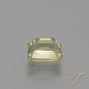 1.21カラットの天然ミディアムイエロー色が変わるダイアスポア、八角形 / エメラルドカット、VS