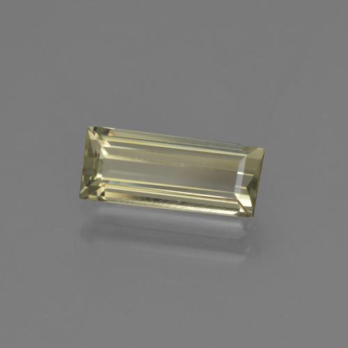 1.43カラットの天然茶色がかった黄色カラーチェンジダイアスポア（10.7×4.4 mm・バゲット）