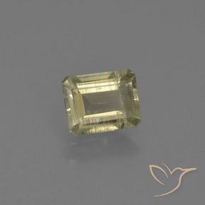 0.71カラットの天然茶色がかった黄色カラーチェンジディアスポラ、八角形 / エメラルドカット、VS-SI