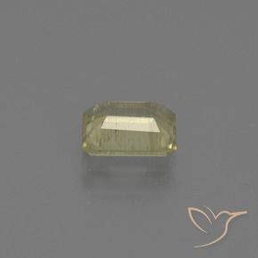 0.71カラットの天然茶色がかった黄色カラーチェンジディアスポラ、八角形 / エメラルドカット、VS-SI