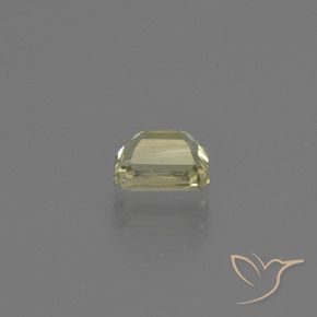 0.75カラットの天然ライトイエロー色が変わるダイアスポア、八角形 / エメラルドカット、VS-SI
