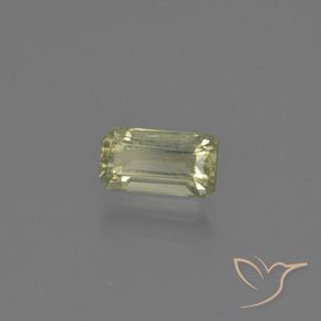 0.79カラットの天然茶色がかった黄色色が変わるダイアスポア、八角形 / エメラルドカット、VS-SI