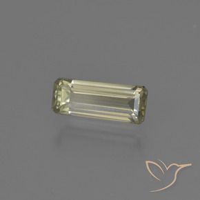 0.84カラットの天然薄いイエロー色が変わるダイアスポア、八角形 / エメラルドカット、VS-SI