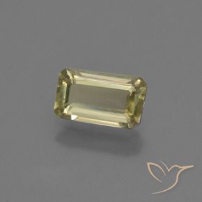 0.73カラットの天然茶色がかった黄色色が変わるダイアスポア、八角形 / エメラルドカット、VS