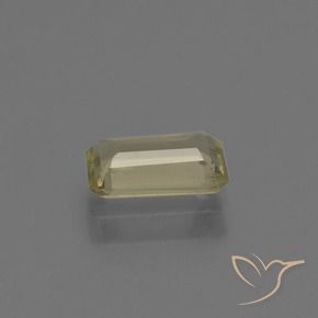 0.73カラットの天然茶色がかった黄色色が変わるダイアスポア、八角形 / エメラルドカット、VS