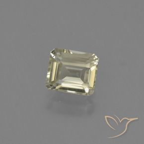 0.89カラットの天然非常に薄い黄色カラーチェンジディアスポラ、八角形 / エメラルドカット、VS