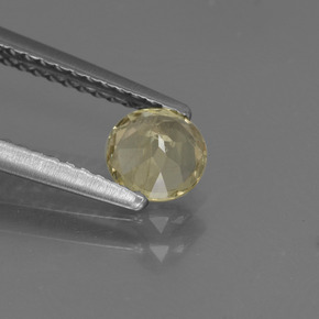 0.52カラットの天然グリーン/ピンク色が変わるダイアスポア、ラウンドカット、VS-SI