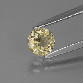 0.59カラットの天然グリーン/ピンクカラーチェンジダイアスポア（5.30 mm・ラウンドカット）
