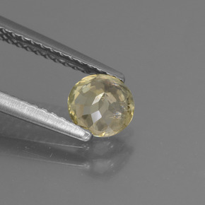 0.59カラットの天然グリーン/ピンクカラーチェンジダイアスポア（5.30 mm・ラウンドカット）