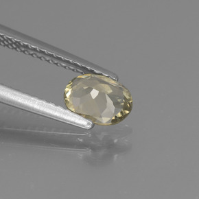 0.65カラットの天然グリーン/ピンクカラーチェンジダイアスポア（6.5×5 mm・オーバルカット）