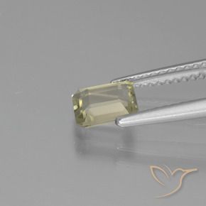 0.79カラットの天然非常に薄い黄色カラーチェンジディアスポラ、八角形 / エメラルドカット、VVS-VS