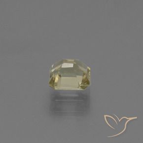 0.77カラットの天然非常に薄い黄色カラーチェンジディアスポラ、八角形 / エメラルドカット、VS