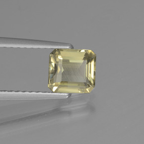 0.99カラットの天然グリーン/ピンクカラーチェンジダイアスポア（6×5.5 mm・エメラルドカット）