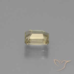 0.86カラットの天然アーシーイエロー色が変わるダイアスポア、八角形 / エメラルドカット、VS