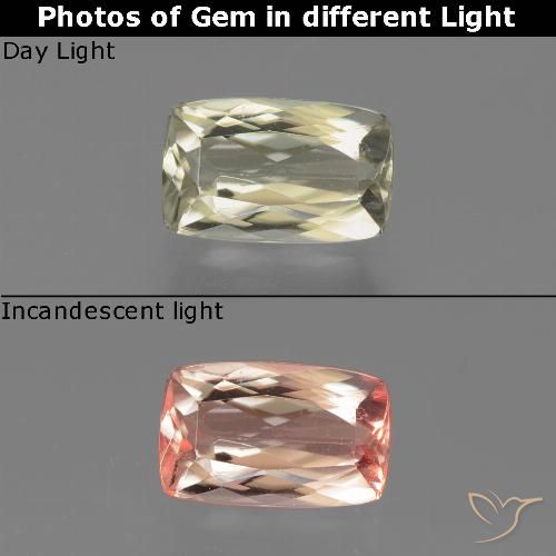 1.24ct 天然 茶色がかった黄色 カラーチェンジディアスポラ, クッション, VVS-VS