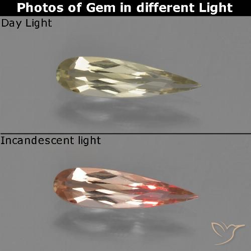 0.82ct 天然 アーシーイエロー カラーチェンジディアスポラ, 洋梨の形, VVS-VS