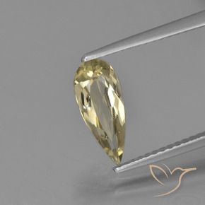 1.14カラットの天然ウォームイエロー色が変わるダイアスポア、洋梨の形、VS