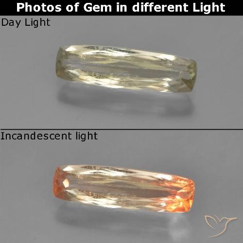 1.24ct 天然 薄いイエロー カラーチェンジディアスポラ, クッション, VS-SI