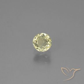 0.54カラットの天然ライトイエローカラーチェンジダイアスポア（4.60 mm・ラウンドカット）
