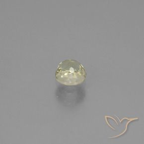 0.54カラットの天然ライトイエローカラーチェンジダイアスポア（4.60 mm・ラウンドカット）