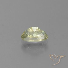 1.35カラットの天然薄いイエローカラーチェンジダイアスポア（8.2×5.2 mm・オーバルカット）