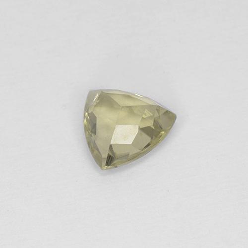 0.70カラットの天然ライトイエローカラーチェンジダイアスポア（6×5.8 mm・トリリアント）