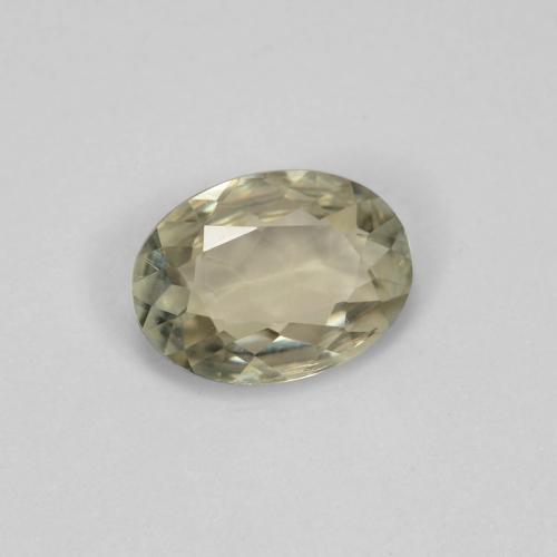 0.64カラットの天然茶色がかった黄色カラーチェンジダイアスポア（6.9×5.1 mm・オーバルカット）