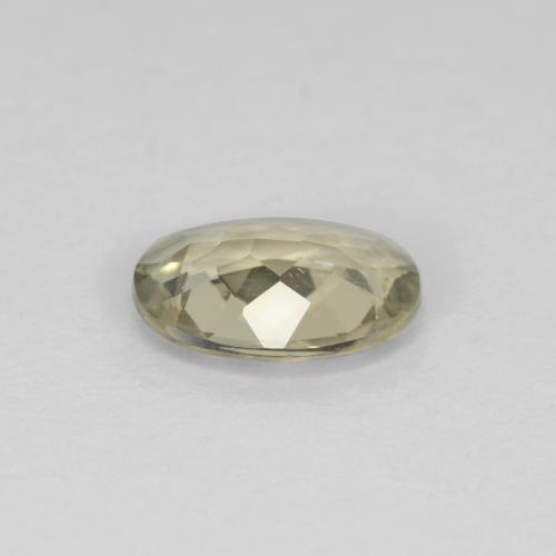 0.64カラットの天然茶色がかった黄色カラーチェンジダイアスポア（6.9×5.1 mm・オーバルカット）