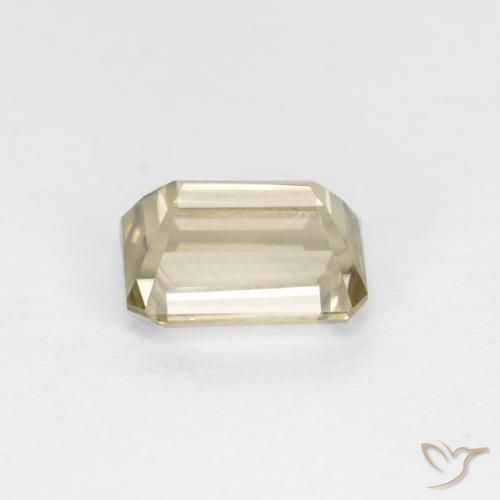 0.95カラットの天然非常に薄い黄色カラーチェンジディアスポラ、八角形 / エメラルドカット、VVS-VS