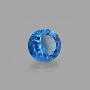 10.70カラットの天然バイオレットブルー色が変わるフローライト、ラウンドカット、VVS