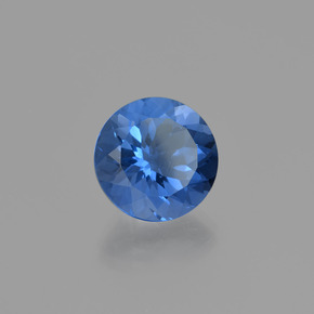 11.46カラットの天然バイオレットブルー色が変わるフローライト、ラウンドカット、VS