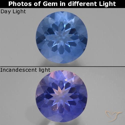 11.78ct 天然 ディープブルー カラーチェンジフローライト, ラウンド, VS