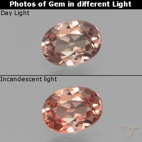 0.41カラットの天然ヒッコリーブラウンカラーチェンジガーネット、オーバルカット、VS