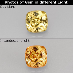 0.78カラットの天然緑ががかったブラウンからレッドピンクカラーチェンジガーネット、クッションカット、VVS-VS