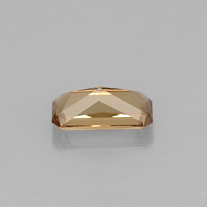 0.80カラットの天然ゴールドブラウンからオレンジカラーチェンジガーネット、エメラルドカット、VVS-VS