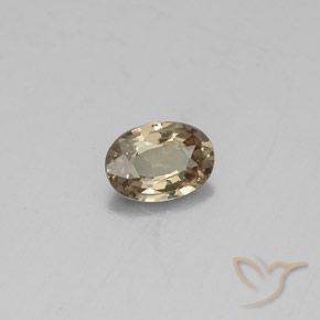 0.52カラットの天然ゴールドブラウンカラーチェンジガーネット、楕円形、VS-SI