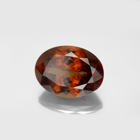 11.34カラットの天然茶色がかったローズ〜レッドカラーチェンジガーネット（15.3×11.3 mm・オーバルカット）