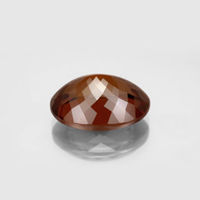 11.34カラットの天然茶色がかったローズ〜レッドカラーチェンジガーネット（15.3×11.3 mm・オーバルカット）