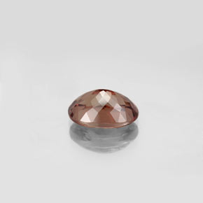 3.78カラットの天然茶色がかったローズ〜レッドカラーチェンジガーネット（11×7.3 mm・オーバルカット）