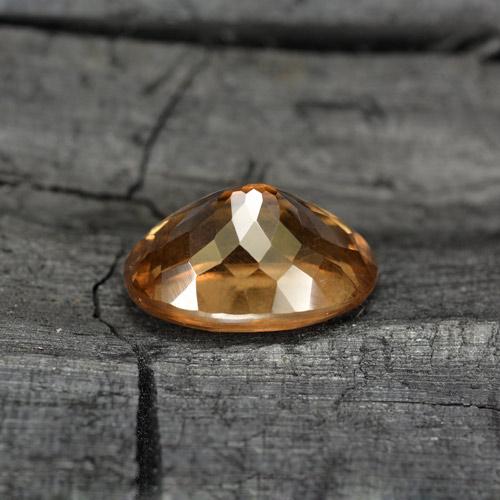 3.77カラットの天然ダークブラウンカラーチェンジガーネット、オーバルカット、VS-SI