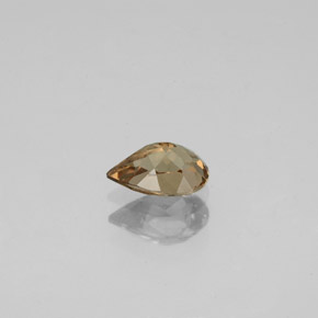 0.64カラットの天然ゴールドブラウンからオレンジカラーチェンジガーネット、洋梨の形、VS