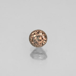 0.53カラットの天然ゴールドブラウンからオレンジカラーチェンジガーネット、ラウンドカット、VS