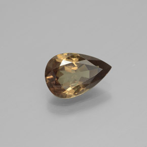 1.56カラットの天然ゴールドブラウンからオレンジカラーチェンジガーネット、洋梨の形、VS-SI