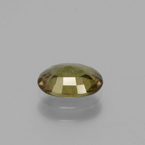 0.96カラットの天然緑ががかったブラウンからレッドピンクカラーチェンジガーネット、オーバルカット、VS-SI