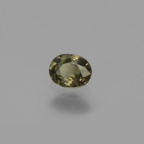 0.44カラットの天然緑ががかったブラウンからレッドピンクカラーチェンジガーネット、オーバルカット、VS