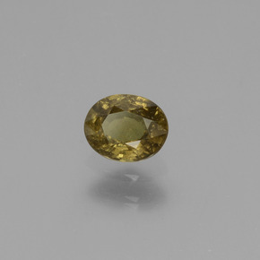 0.55カラットの天然ミディアムダークブラウンカラーチェンジガーネット、オーバルカット、VS